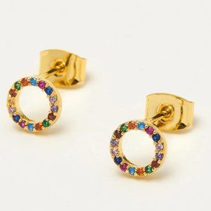 Estella Bartlett small circle multi color stud earrings